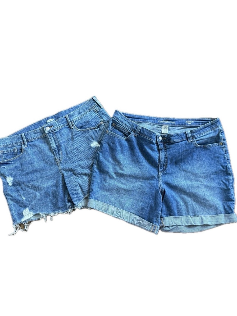2 pairs Plus size Denim Women's Shorts Collection assorted brands, Size 18